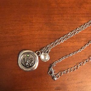 Butterfly sterling silver necklace